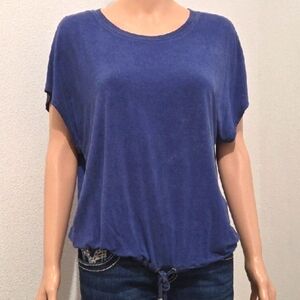 Oversized Cap Sleeve Cinched Top